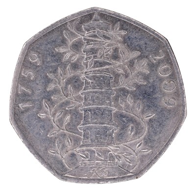 Lot 87 - 2009 Royal Mint, Fifty Pence, 250th Anniversary of the Royal Botanical Gardens, Kew