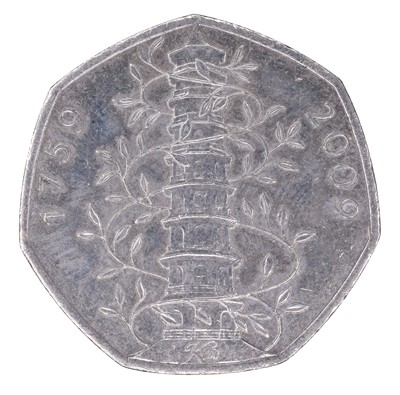 Lot 89 - 2009 Royal Mint, Fifty Pence, 250th Anniversary of the Royal Botanical Gardens, Kew