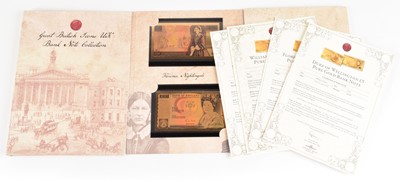 Lot 104 - "The Great British Icons Bank Note Collection"