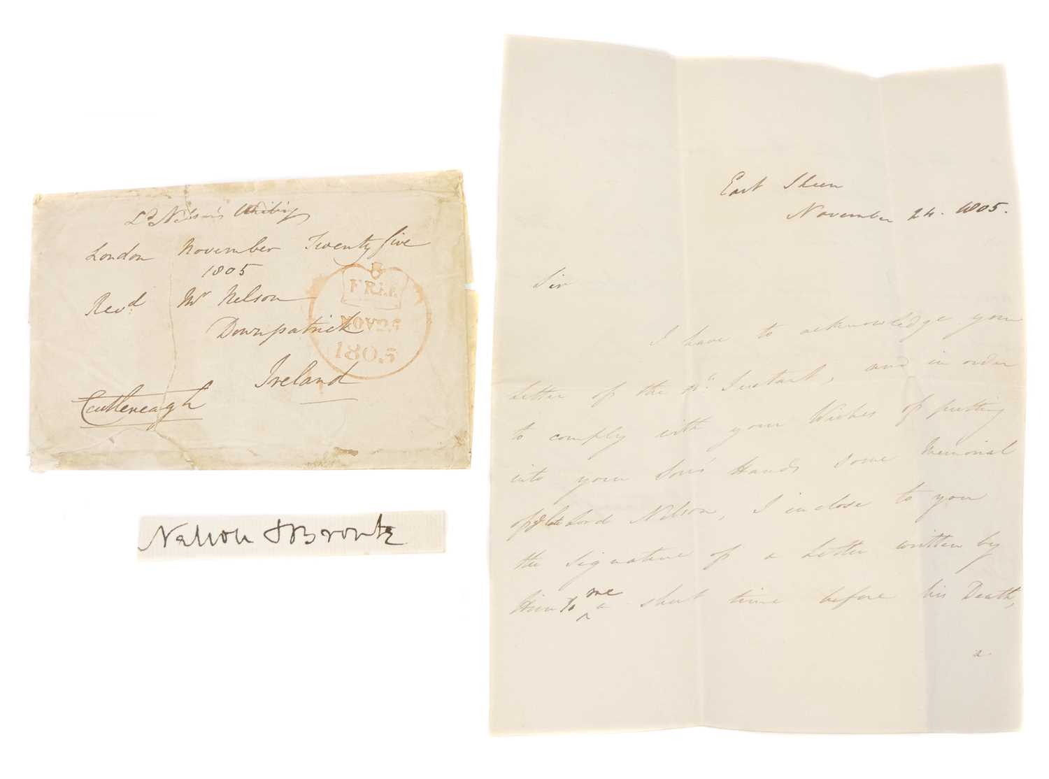 Lot 10 - Vice-Admiral Horatio Nelson, 1st Viscount...