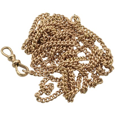 Lot 272 - A 9ct gold pocket watch chain