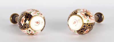 Lot 112 - A Pair of Royal Crown Derby "Imari" Bud Vases