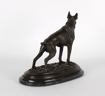 Lot 131 - A Patinated Bronze French Bulldog Figure After Pierre-Jules Mêne