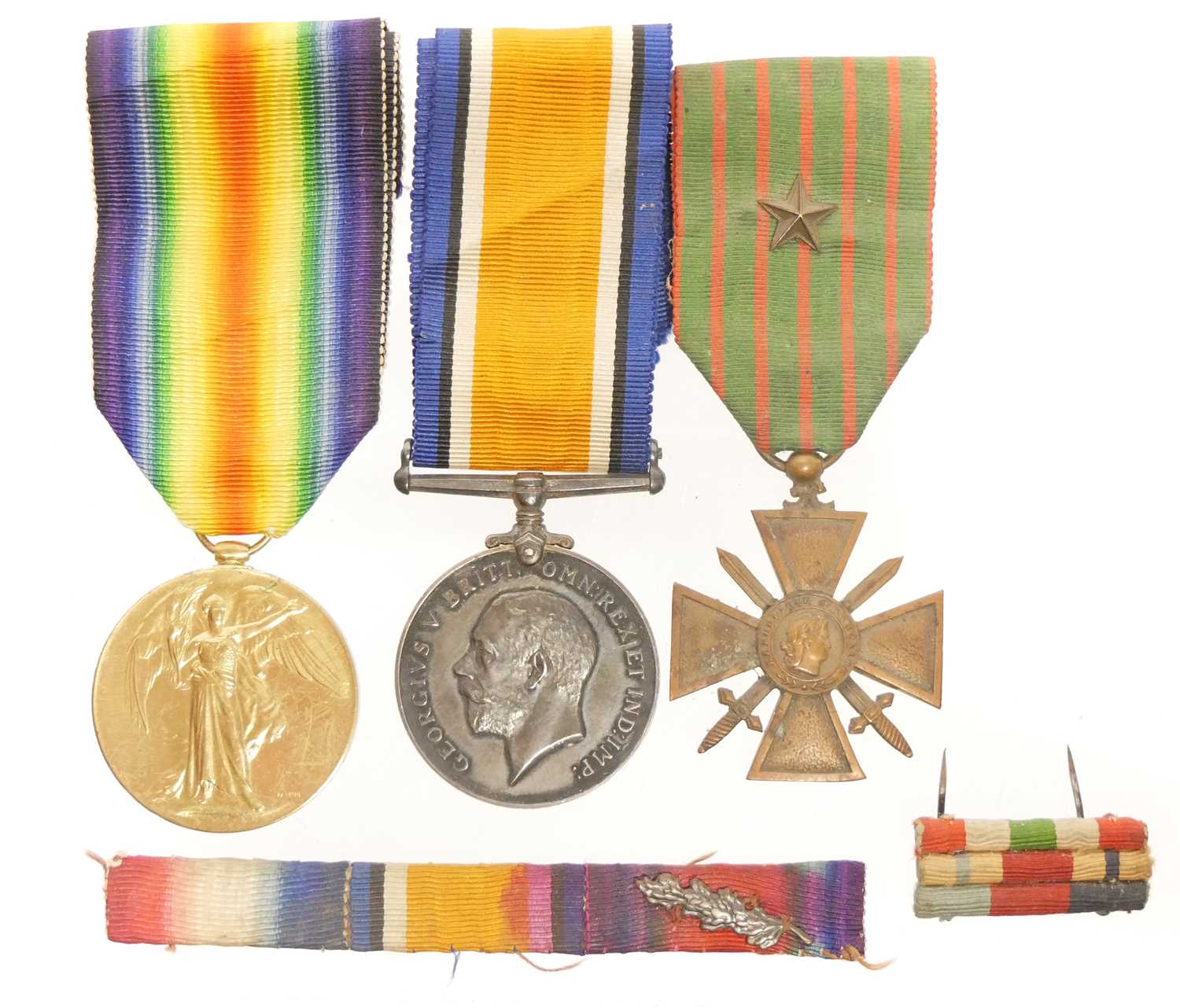 Lot 26 - Pair of WWI medals for Cpl. J.A. Place, Essex...