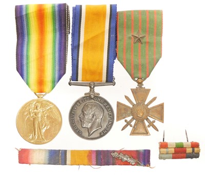 Lot 26 - Pair of WWI medals for Cpl. J.A. Place, Essex...