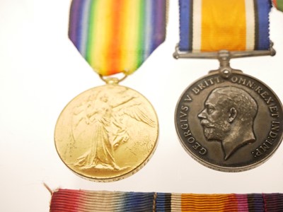 Lot 26 - Pair of WWI medals for Cpl. J.A. Place, Essex...