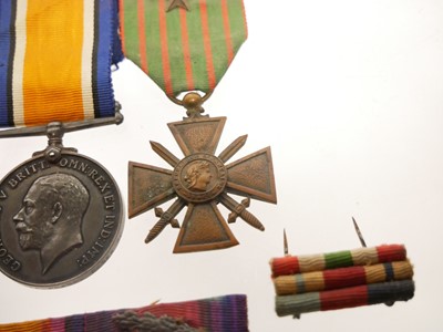 Lot 26 - Pair of WWI medals for Cpl. J.A. Place, Essex...