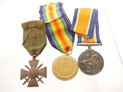 Lot 26 - Pair of WWI medals for Cpl. J.A. Place, Essex...