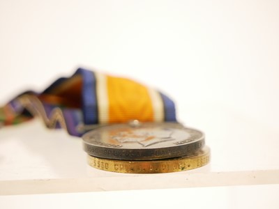 Lot 26 - Pair of WWI medals for Cpl. J.A. Place, Essex...