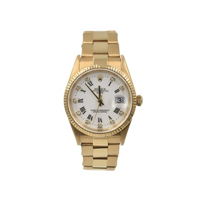 Lot 338 - An 18ct gold Rolex Oyster Perpetual Datejust wristwatch