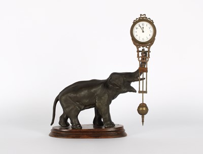 Lot 132 - A Reproduction 'Elephant' Mystery Clock