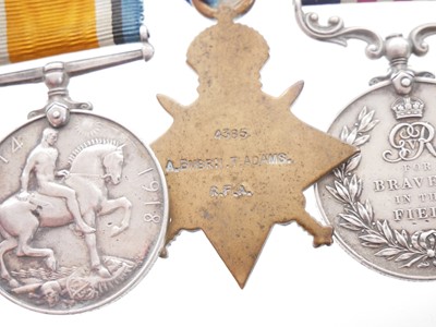 Lot 19 - George V WWI Military Medal and Trio Awarded...