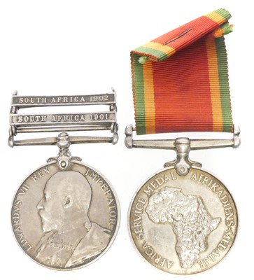 Lot 36 - Edward VII King's South Africa Medal with...