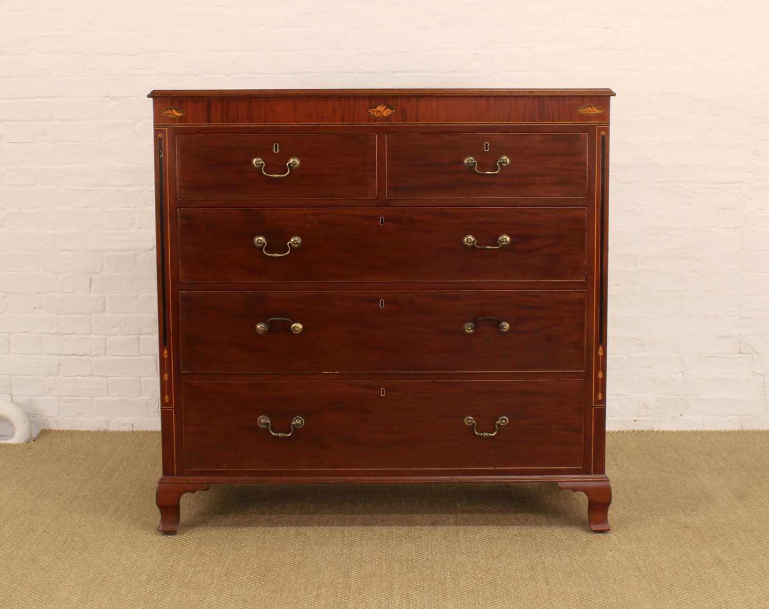 Lot 236 - A 19th Century Mahogany Chest of Five Drawers
