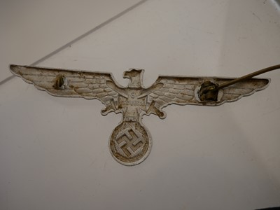 Lot 12 - German WWII Third Reich cap badge, moulded...