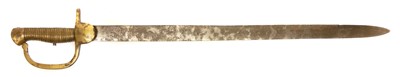 Lot 280 - Baker Rifle 1801 pattern sword bayonet, 23...