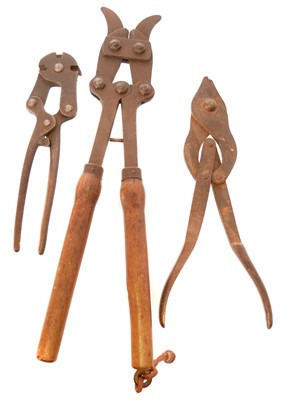 Lot 295 - Three pairs of WWI wire cutters, one set...