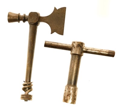 Lot 180 - Flint knapping combination tool and worm...