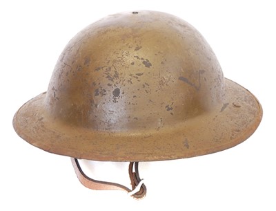 Lot 301 - WWI era British Brodie helmet, with...