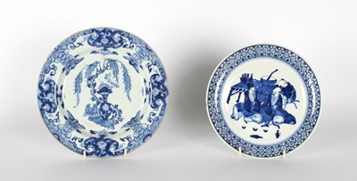 Lot 120 - Two 18th Century Chinese Blue and White Plates