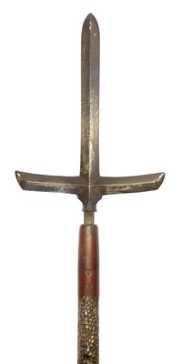 Lot 239 - Japanese Jumonji Yari or spear, double edged...