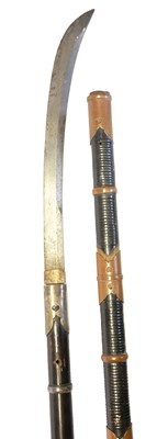 Lot 242 - Japanese Naginata or pole arm, 40cm cutting...