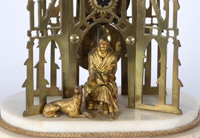 Lot 146 - A Victorian Gothic Revival 'Sir Walter Scott' Skeleton Clock