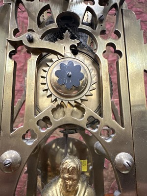 Lot 146 - A Victorian Gothic Revival 'Sir Walter Scott' Skeleton Clock