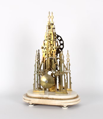 Lot 146 - A Victorian Gothic Revival 'Sir Walter Scott' Skeleton Clock