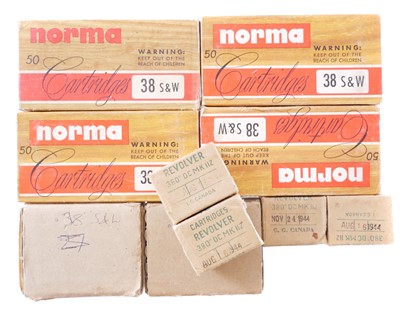 Lot 642 - WWII .380 DC MkIIZ Revolver ammunition, to...