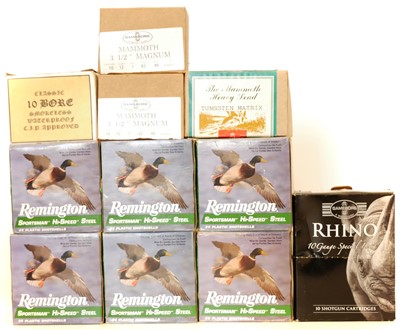 Lot 673 - 10 bore shotgun ammunition, to include 141 x...