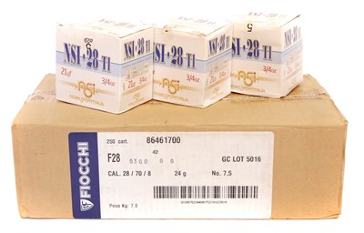 Lot 675 - 28 bore ammunition, to include 250 x Fiocchi...