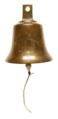 Lot 327 - Cairngarth WWI tug bronze boat bell dated 1913....