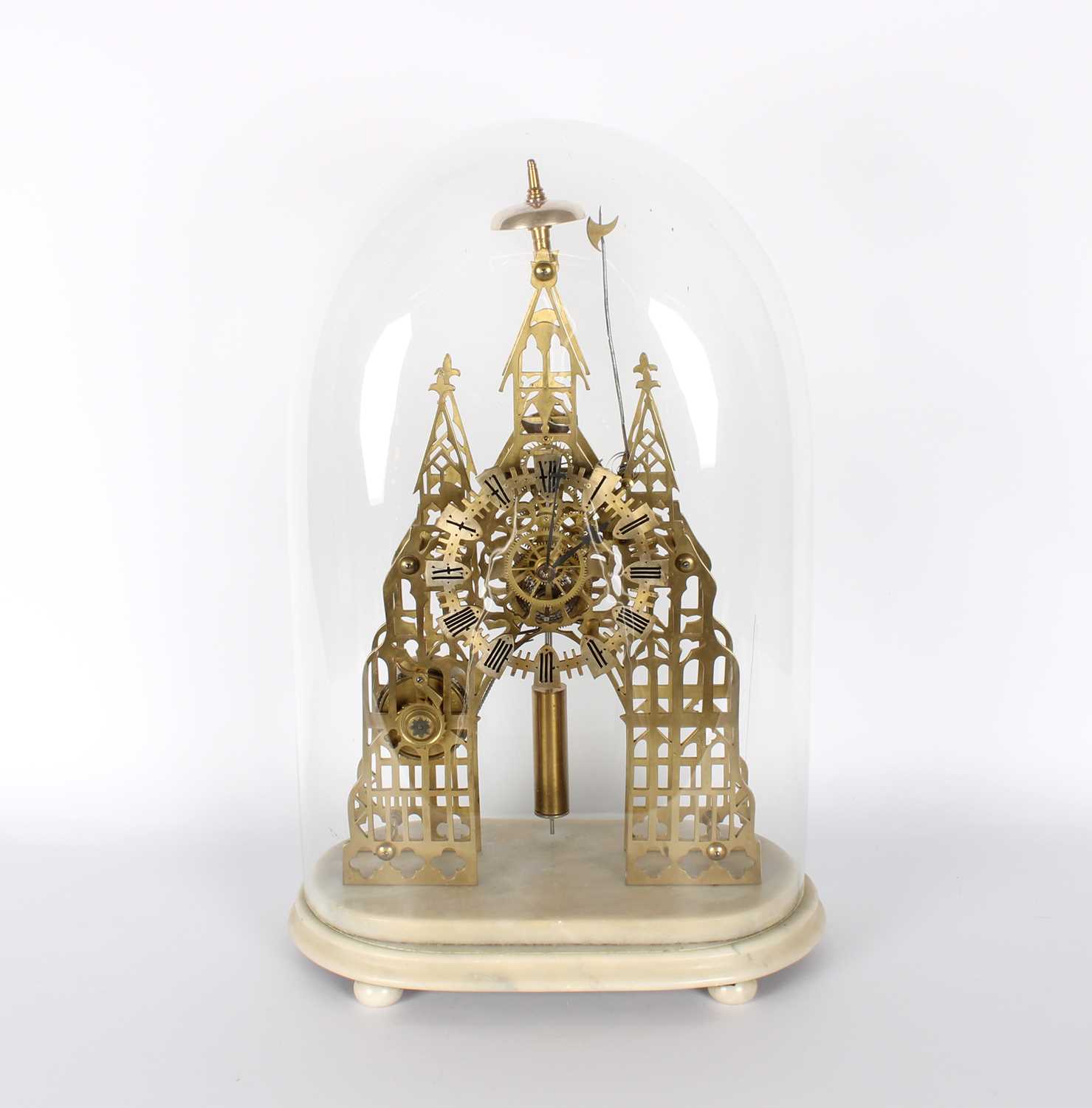 Lot 163 - An Impressive 19th Century 'Gothic Cathedral' Skeleton Clock