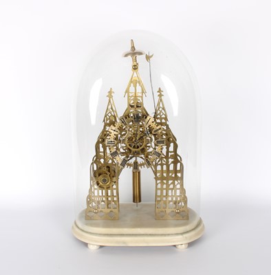 Lot 163 - An Impressive 19th Century 'Gothic Cathedral' Skeleton Clock
