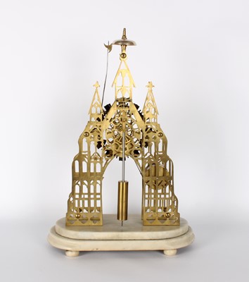 Lot 163 - An Impressive 19th Century 'Gothic Cathedral' Skeleton Clock