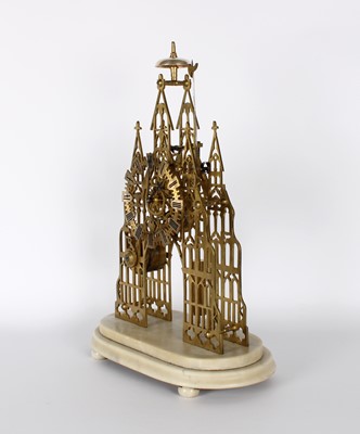 Lot 163 - An Impressive 19th Century 'Gothic Cathedral' Skeleton Clock