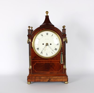 Lot 163 - A Good and Large Mahogany Bracket Clock Retailed by Louis Simon of London