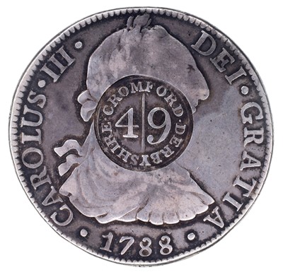 Lot 39 - George III (1760-1820), Merchant Issues, DERBYSHIRE, Cromford, a Mexico, Charles III, 8 Reales