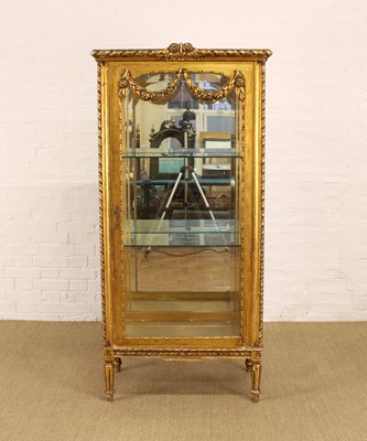 Lot 217 - A French or French-Style Giltwood and Gesso Vitrine