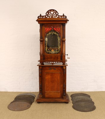 Lot 311 - A Fine Late 19th Century 'Penny in the Slot' Walnut Polyphon by Nicole Frères of Leipzig