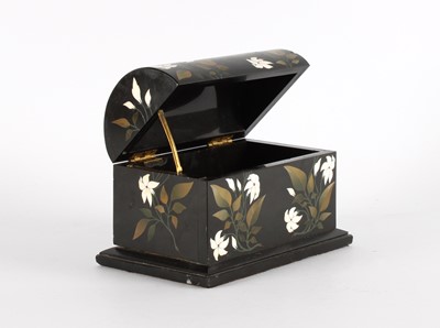 Lot 282 - A Victorian Derbyshire Slate and Pietra Dura Casket
