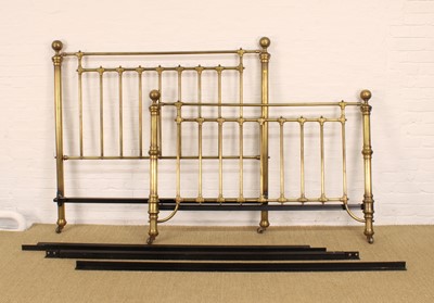 Lot 230 - A Victorian Brass Bed Frame with Irons