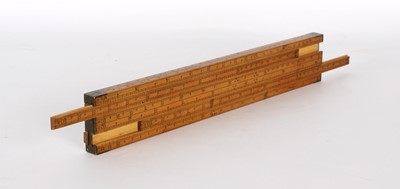 Lot 290 - A Late 19th/Early 20th Century Brass Mounted Boxwood Calculating Slide Rule