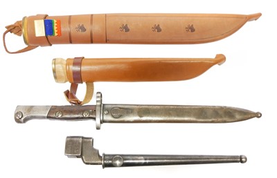 Lot 270 - Two bayonets and two knives, to include a...