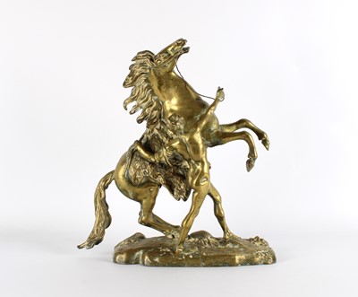 Lot 157 - A Large Cast and Polished Brass 'Marly Horse' Figure