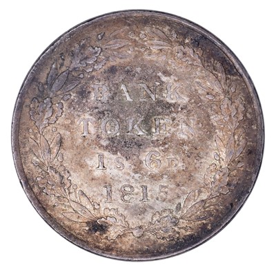 Lot 42 - King George III, Bank of England Issue Token, Eighteenpence, 1815