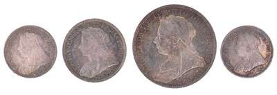 Lot 27 - Queen Victoria 1901 Part Maundy set and a 1896 silver Penny