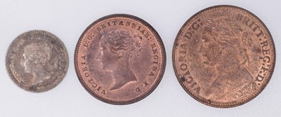 Lot 24 - Three small Victorian coins (3).