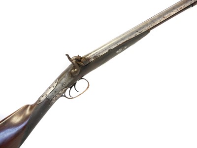 Lot 82 - Cutler 15 bore percussion side by side muzzle...